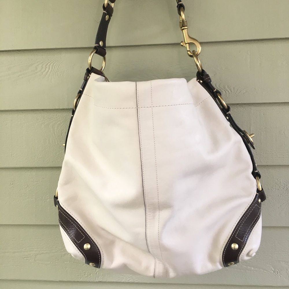 Large Coach Carly bag in white